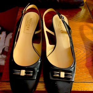 Meucci Italian leather shoes. Black